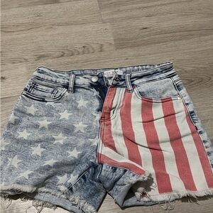 Judy Blue Denim American Flag Women Shorts